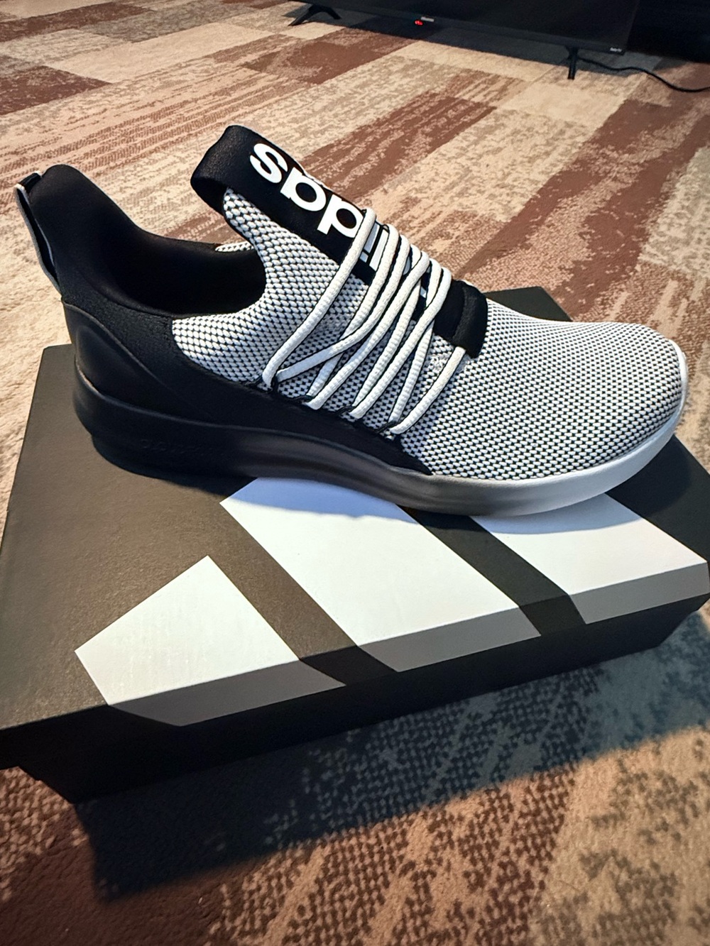 adidas Lite Racer Adapt 7.0 Men’s Black & White Sneakers